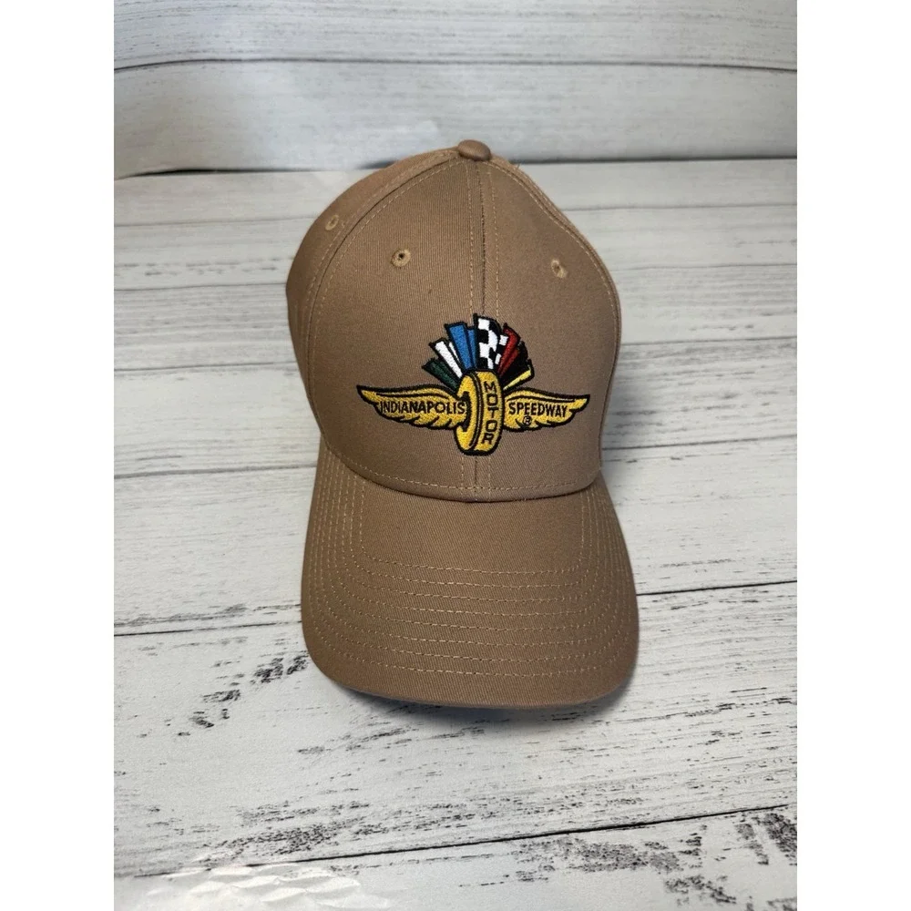 Indianapolis Motor Speedway Indy Car Race‎ Tan Adjustable Ball Cap Hat